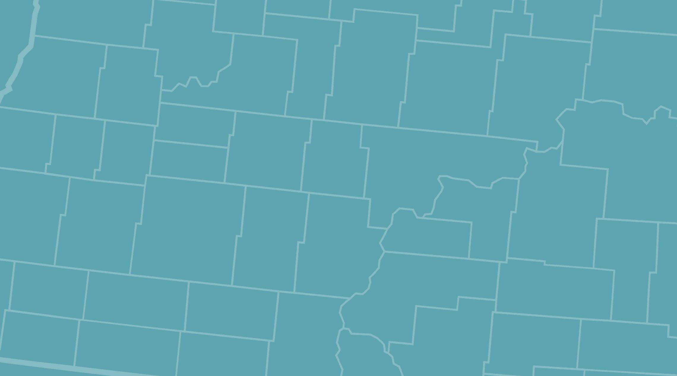 ND county outline map blue