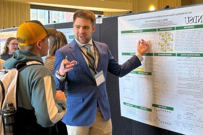 Photo of student at NDSU Student Research Days